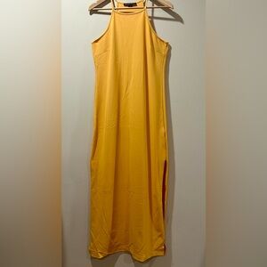 Boston Proper Sunlit Yellow Halter Dress